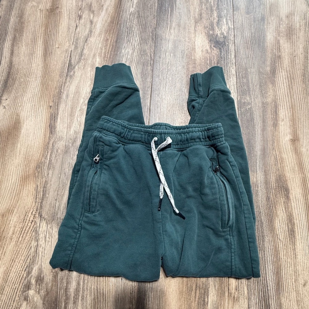 Hanna Andersson Joggers Green French Terry Scandi Style